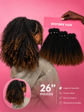 Tissage afro kinky biofibre ! Taille 26 pouces ! 9 boules pour sublimer votre tête !