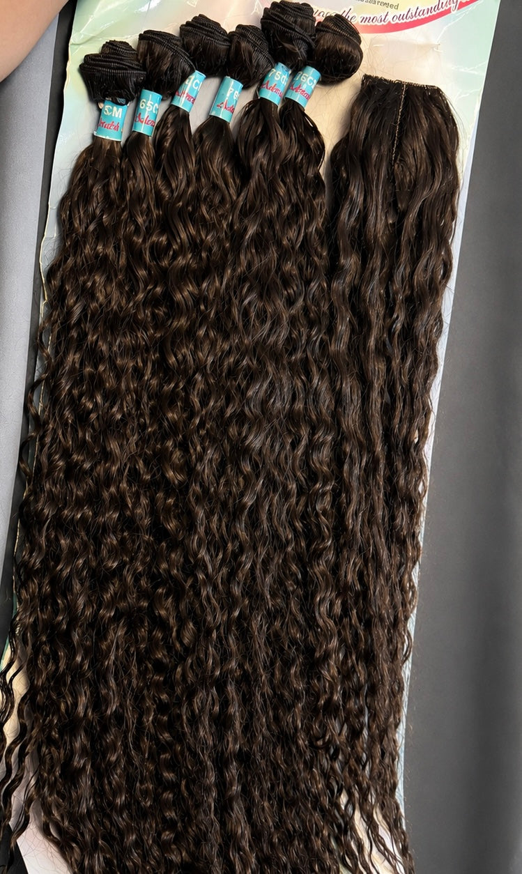 Tissage noir ondulé pour faire les bohobraid 30 pouces